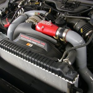 Ford F450 Performance Air Intake - Banks Power - High-Ram - Red - `05-`07